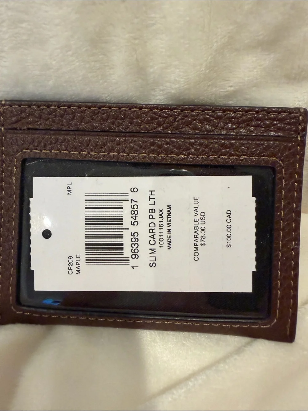 Like New Coach Outlet Slim ID Case - Maple